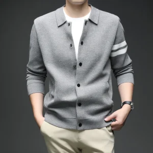 2025 autumn and winter high-quality semi high neck sweater as a base layer, men's winter new style, inner warm sweater